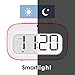 GEREE Alarm Clock, Cute Emoji Desk Clock Smart Backlight/Temperature/Snooze Wake Up Alarm Clocks for Bedrooms, Office Desk Cube Alarm Clock Battery Operated Best Gift for Kids, Family (Pink)