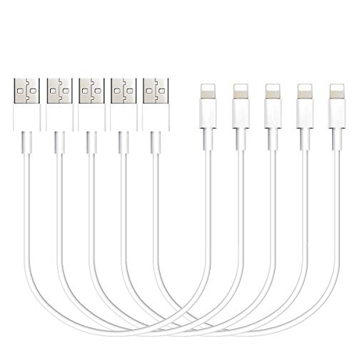 Cables, Greentree 0.3M (1FT 5PACK) USB Cable Fast Charging Data Lines Sync Charge Charger Cords - White