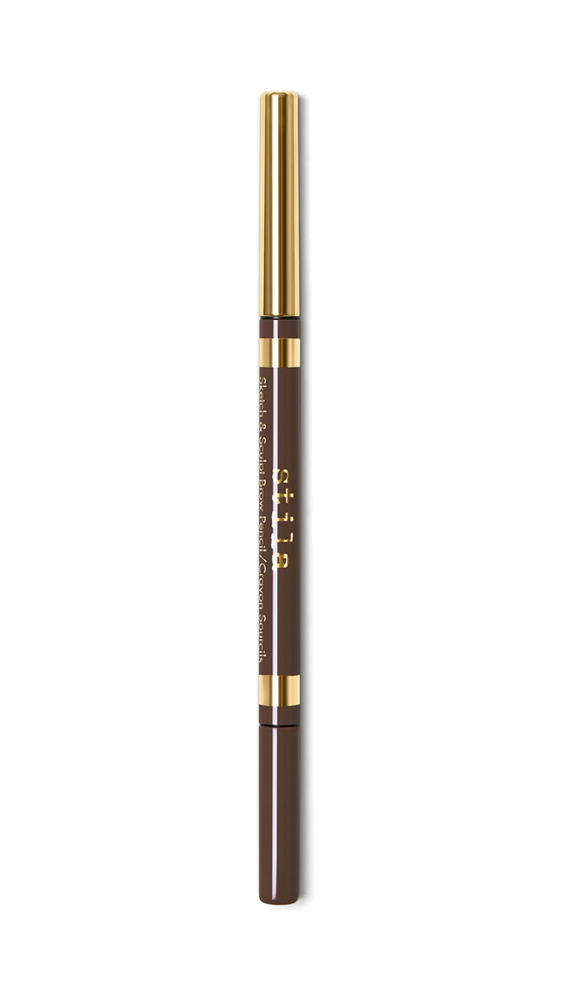 Stila Sketch & Sculpt Brow Pencil - Dark - Smudge Proof & Dual Ended - Micro Tip