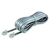 Softalk Phone Line Cord 15-Feet Silver Landline Telephone Accessory (46615)