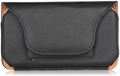PU Leather Horizontal Case Executive Belt Holster for iPhone 8 Plus / iPhone X / Samsung Galaxy Note 8 / S8 Active / Motorola Moto G5s Plus / E4 Plus / Z2 Play / LG V30 / OnePlus 5 (Black)