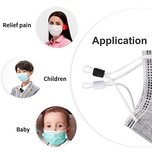 MOTOBA Elastic Cord Locks Silicone Toggles for Drawstrings Elastic Cord Adjuster with Stringing Tool for Adults Kids (Cylinder, 100pcs White)