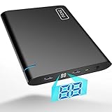 INIU 20000 mAh Portable Power Bank LED Display Ultra Slim 2 USB Ports Mobile Charger External Battery Backup Powerbank for iPhone X 8 7 6s 6 Plus Samsung HTC Cell Phone
