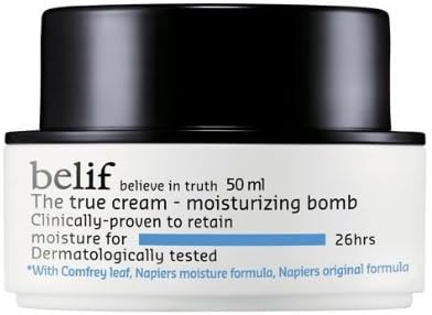belif, The True Cream Moisturizing Bomb 50ml (powerful moisturizing cream, Long Lasting), Ivory, 50 ml (Pack of 1)