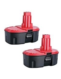 biswaye 2 unidades DC9096 Batería de repuesto 18 V 3000 mAh para DEWALT Taladro Herramientas Eléctricas (Pack de batería DE9039 DE9095 DE9096 DE9098 DW9095 DW9096 DW9098 DE9503, Ni-Cd