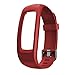 MoreFit Touch Band, Adjustable Replacement Strap for MoreFit Touch Smart Wristbands (Red)