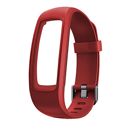 MoreFit Touch Band, Adjustable Replacement Strap for MoreFit Touch Smart Wristbands (Red)