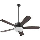 Quorum 4525-2159 Ovation 52" Ceiling Fan with Lights, Matte Black