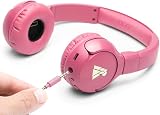 POGS Safe 3.5mm Audio Cable Pink Microphone Detachable 1m Fabric view 4