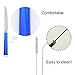 Reusable Tableware Set with Stainless Steel Straws, TIMGOU 2 Flatware Sets with Carry Case, Knife, Fork, Spoon, Chopsticks, and 4 Metal Drinking Straws with Brush for 20oz 30oz Tumbler (Red, Blue)