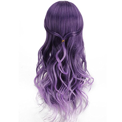 YX Harajuku anime Cosplay Purple Gradient Long Curly Hair Wig/Party wigs - Image 4