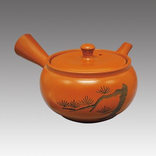 TOKYO MATCHA SELECTION - Tokoname Kyusu teapot - MAMIYA - Pine 340cc/ml - Refresh stainless steel net [Standard ship by SAL: NO Tracking number &amp; Insurance]
