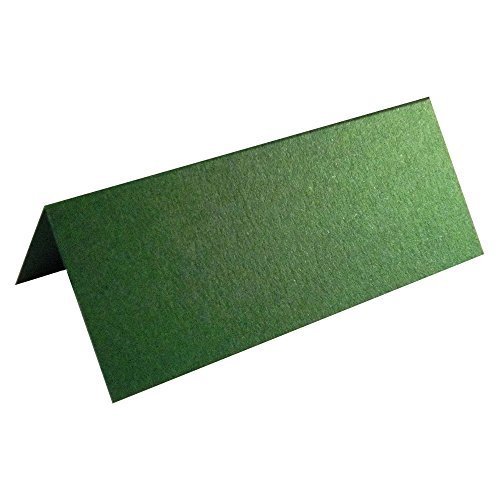 UK Card Crafts 100 Dark Green Blank Table Name Place Cards, Ideal For Parties Or Wedding's