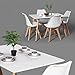 FurnitureR Dining Table Rectangular Top Dining Desk 44'' x 28'' Leisure Cofffee Table 2-4 People Wood Beech White Kitchen Desk