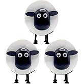 Sheep Toilet Paper Roll Holder, 3D Printed Funny Bathroom Decor, Cute Loo Roll Storage Stand, Freestanding Tissue Organizer, Black Sheep Bathroom Decor Gift (Set of 3)