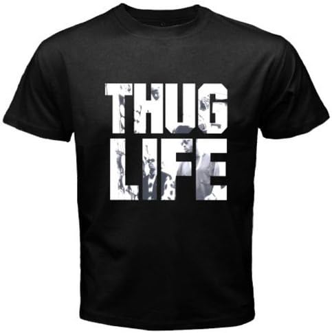 New *THUG LIFE TUPAC SHAKUR SAKUR 2PAC Album Black T-Shirt Size L