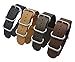 ArtStyle Vintage Crazy Horse Leather Watch Band with Double Sides Leather Watch Strap (22mm, Dark Brown)