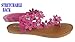 Elegant Women's Fashion Pink Hawaiian Flowers Gladiator Flat Sandals