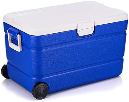 冷蔵庫 キャンプピクニックテイクアウトボックス60lの新鮮なアイスバケツpu冷蔵庫ホイールスーツケース