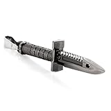 INBLUE Men's Alloy Pendant Necklace Grey Dagger Knife Tribal -With 23 Inch Chain