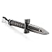 INBLUE Men's Alloy Pendant Necklace Grey Dagger Knife Tribal -With 23 Inch Chain