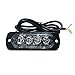 VSLED 4 LED Blue Light 12-Flashing Mode Car Truck Warning Caution Emergency Construction Strobe LED LightBar
