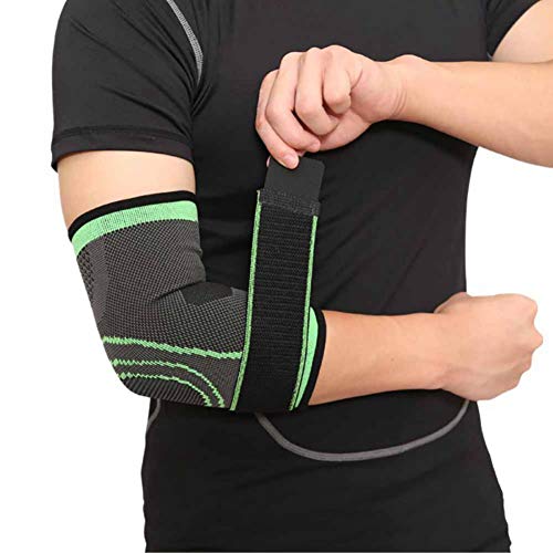 Breathable Elbow Brace Support 1Pair Safety Pressurized Bandage Outdoor Elbow Pads for Sport Basketball Fitness - Thumbnail 4
