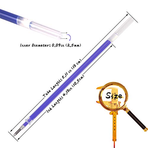 Moi Doi Heat Erasable Pens,12 Pack Heat Erase Marking Pen for Fabric, 4 Colors 0.7mm Pens with 8 Refills for Sewing,Quilting and Dressmaking, with 2 Gift Random Color Tailor's Marker Chalk