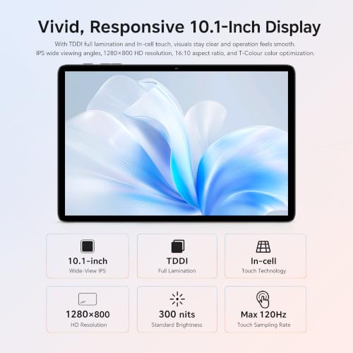 TECLAST P30T 120Hz Tablet 10" Android16, 2GHz 16GB+128GB with Case+Pen | Gemini AI, TF 5TB, Octa-Core, 5G WiFi, Widevine L1, GPS, GMS, OTG, 6000mAh