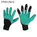 AONESY Garden Genie Gloves with Claws Hand, 2 Pairs Gardener Gloves for Easy Digging and Planting Pruning Weeding Seeding Poking As On TV
