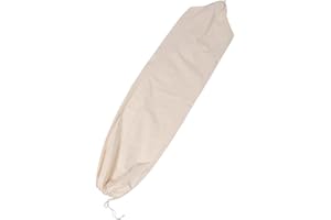 Ciieeo Heavy Duty Drawstring Rice Mill Dust Collection Bag, 2m Tall White Flour Sack, Countertop Grain