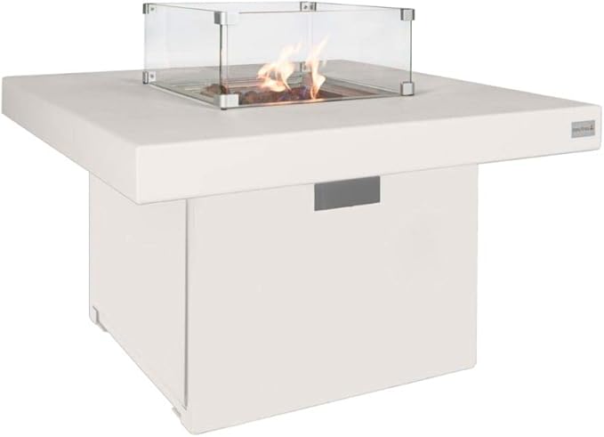 Easyfires Feuertisch Milano weiß auf Gas | Feuerstelle, Gasfeuerstelle