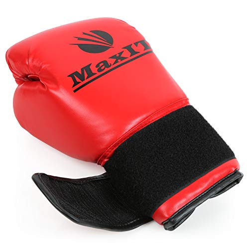 MAXIT Boxing Gloves for Training Kickboxing Punching Bag Mitt Sparring MMA Muay Thai or Fighting Sports - Red 12oz - Thumbnail 4