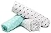 Unique Baby Muslin Swaddle Set, 3-Pack Soft and Breathable Swaddle Receiving Blankets, 43