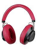 Bluedio TM Bluetooth Headphones Over Ear, Voice Control Hi-Fi Stereo Wireless Headset with Mic Supports Amazon Web Services (AWS) for Travel Work Cellphone, Red