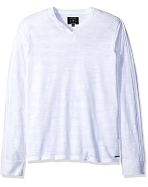 Men's Striped Slit Neck Knit