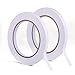 WXJ13 2 Rolls Double-Sided Adhesive Tape for Wallpaper, Crafts, Photos, Each Roll Size is 1/2 inch by 30 Yards