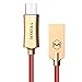 Micro USB Smart LED Auto Disconnect Quick Charge Data 3.2FT/1M Cable Android QC 3.0 for Samsung Galaxy S7/S7 Edge, Nexus, LG, Motorola, and More by Mcdodo (3.2FT Red)