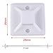 AUSTOR 100 Pack Zip Tie Mount White Adhesive Zip Tie Mounting Base (1.1