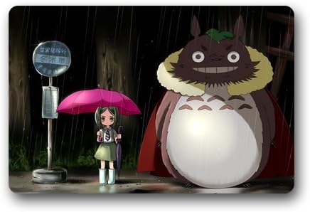 Cartoon My Neighbor Totoro Anti-Bacterial Rubber Back Doormat Entrance Mat Floor Mat Rug Indoor/Outdoor/Front Door/Bathroom Mats Rubber Non Slip (18"x30",L x W)