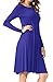 GRECERELLE Womens Long Sleeve Casual Loose T-Shirt Dress Royal Blue-L