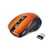 EagleTec MR5M2509 2.4GHz Wireless Optical Mouse, Switchable DPI 1000/1500/2000,5 Buttons, Nano USB Receiver (Metallic Orange Color)