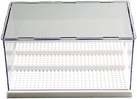 Mocatrend Acrylic Display Case/Box Show Case for Lego Minifigure with 3 Steps (White Base)