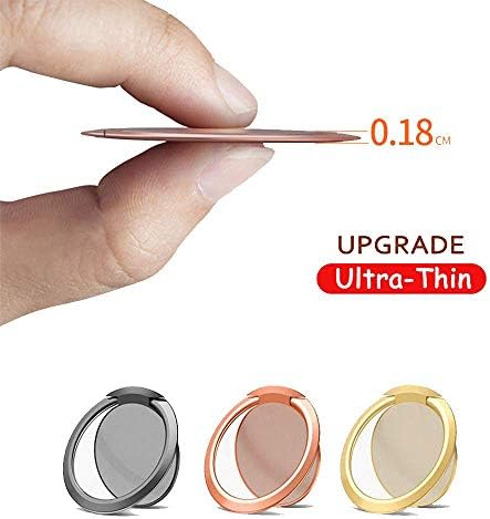 Sunwuun Phone Ring Holder,Phone Grip Mobile Stand for Home: Universal Grip 360 Adjustable Mobile Phone Loop for All IPhone, Samsung, HUAWEI, LG, Sony, Nexus (Pink)