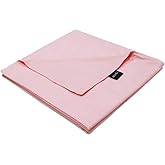 ZonLi Duvet Cover for Weighted Blanket - Light Pink, 60'' x 80'', Breathable Soft Queen Size Removable Cooling Comforter Cover for All Season