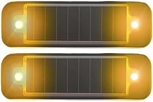 EONSMN Solar Warning Light - Wireless Solar-Powered LED Tail Light for Bicycle, Motorcycle, Car Rear, Anti-Collision Safety F