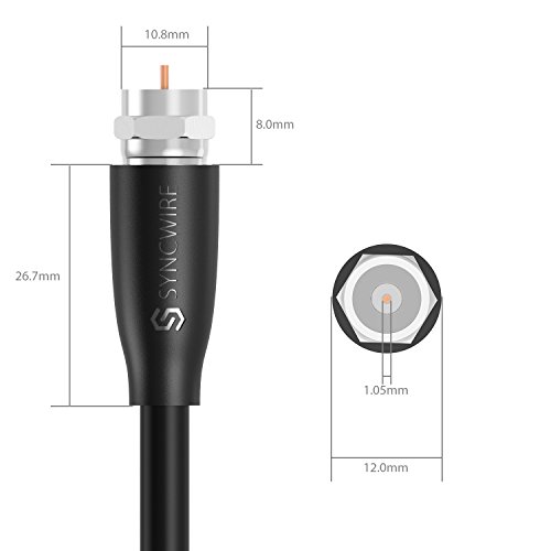 image for Syncwire RG6 Coaxial Cable - [Triple Shielded, Ultra-Durable] 50ft Dig