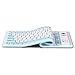 Sungwoo Foldable Silicone Keyboard USB Wired Waterproof Rollup Keyboard for PC Notebook Laptop (Blue)
