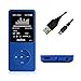 MYMAHDI 8GB 70 Hours Playback MP3 Lossless Sound Music Player Support TF Card,Voice Recorder E-Book Reader Blue