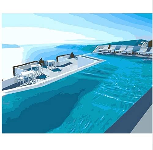 Pintura Al Oleo Sin Marco Dubai Piscina Pintura De Bricolaje Por